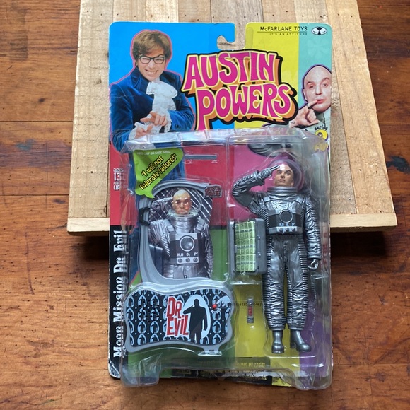 AUSTIN POWERS 1999 Moon Mission Dr Evil & Mini Me Lot Of (2) Action Figure Sets - Picture 2 of 10